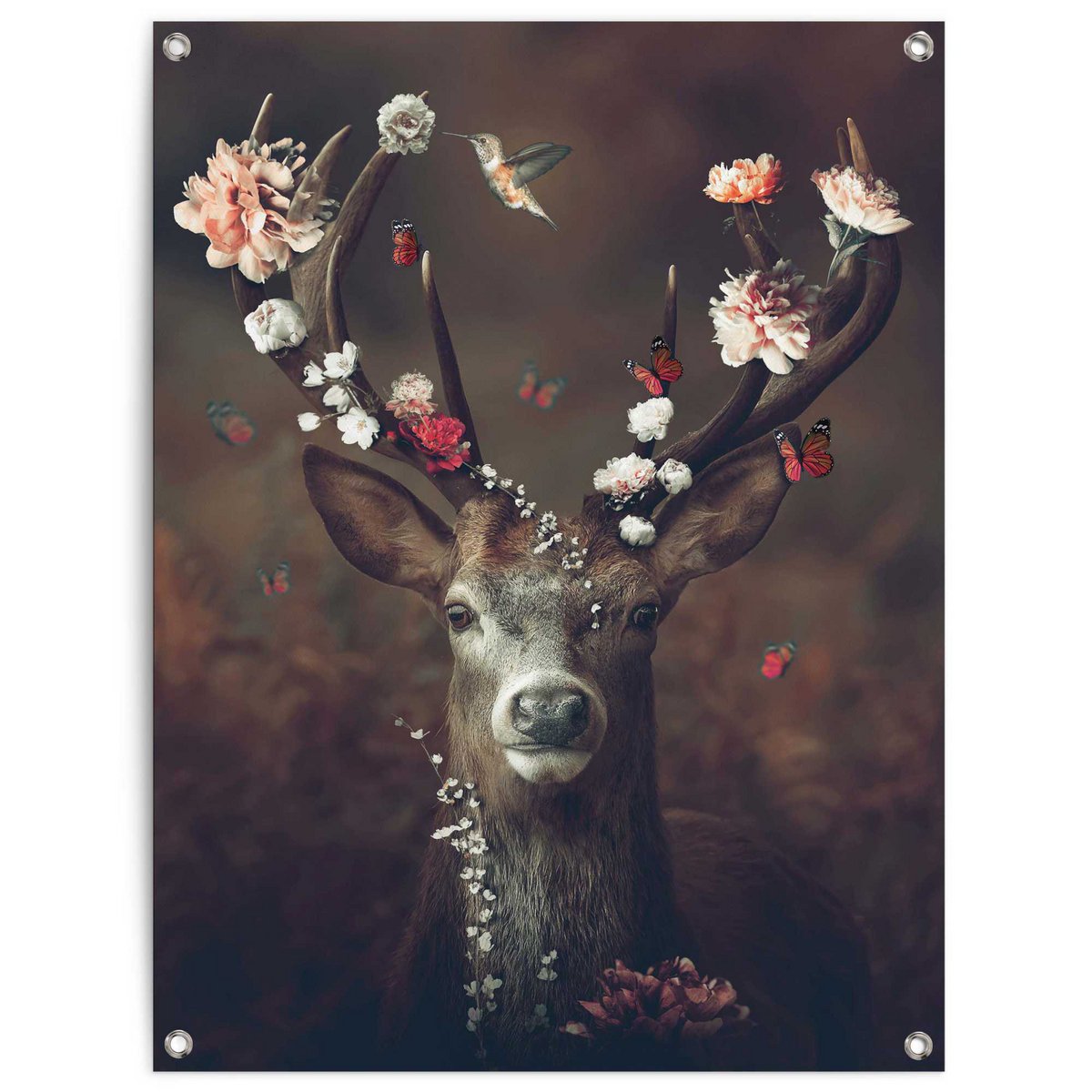 Tuinposter Romantisch Hert