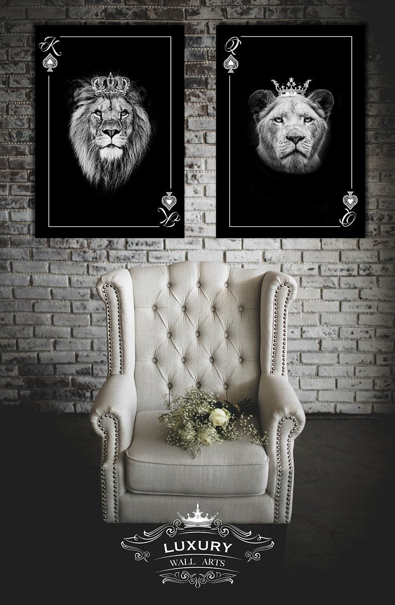 King & Queen Lions Posters Prenten En Visuele Kunstwerken