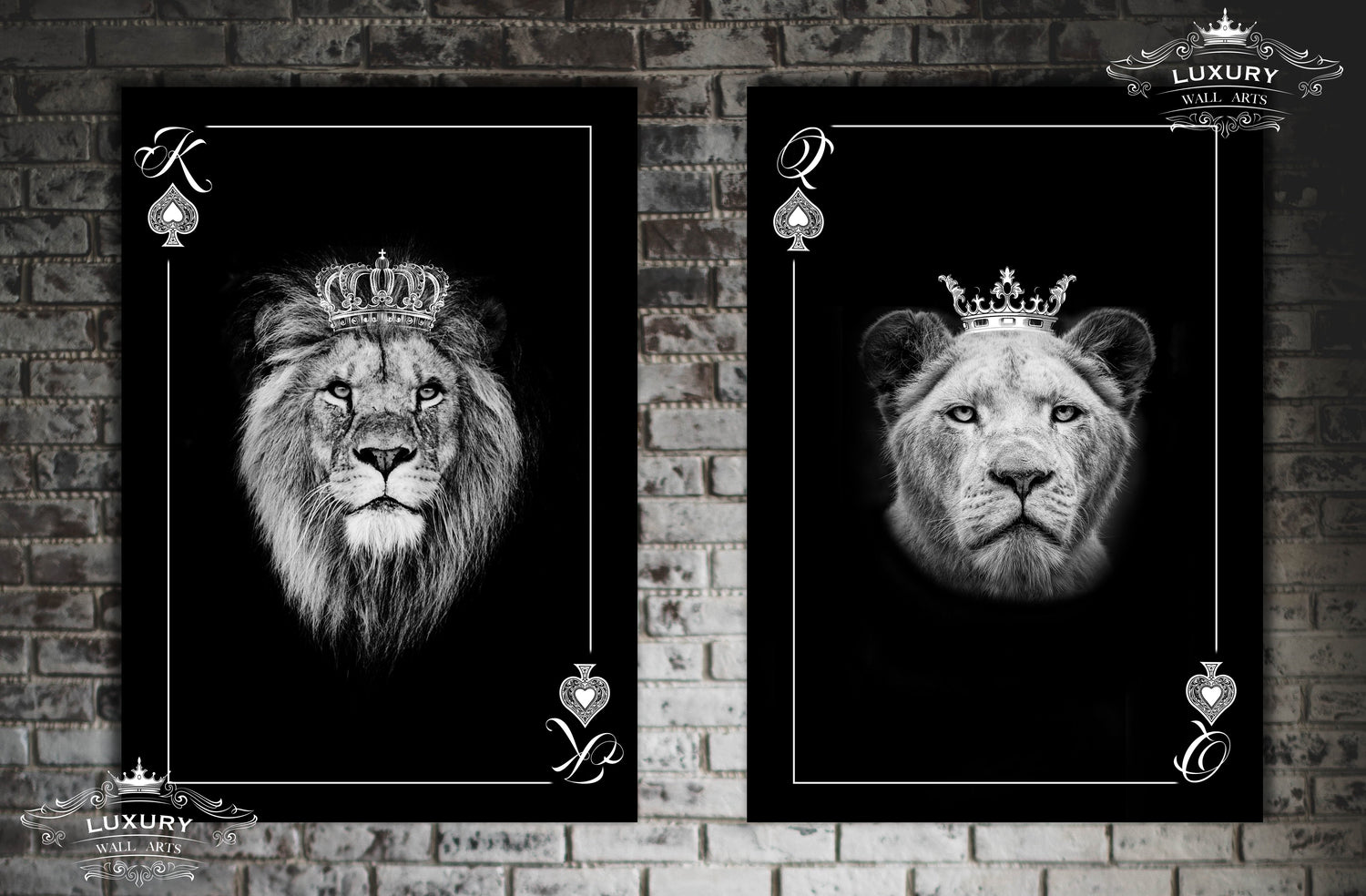 King & Queen Lions Posters Prenten En Visuele Kunstwerken