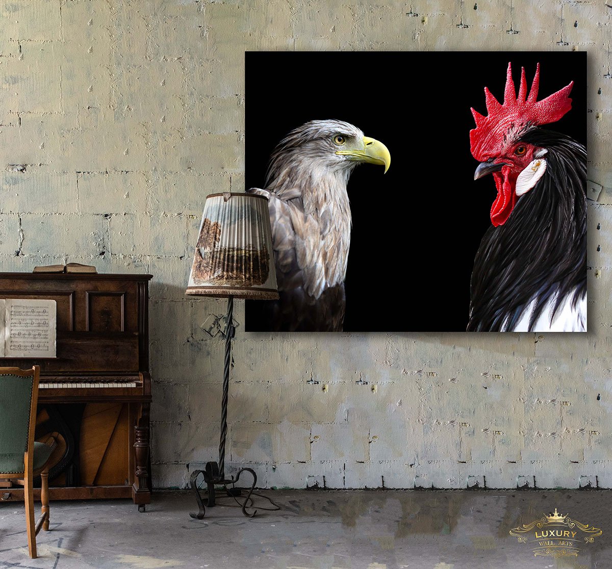 Rooster Vs Eagle Posters Prenten En Visuele Kunstwerken