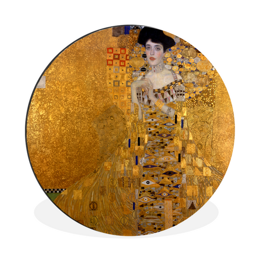 Muurcirkel - Portret van Adèle Bloch-Bauer I - Gustav Klimt - Aluminium