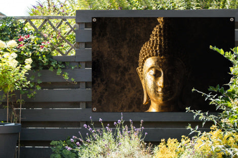 Tuinposter - Boeddha - Buddha - Goud